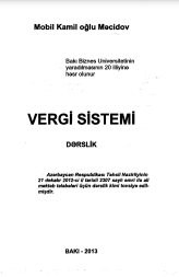 VERGİ SİSTEMİ DƏRSLİK